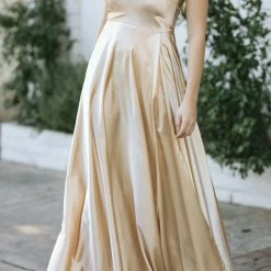 17 Young Dress Athena Satin Maxi Dress Bridal
