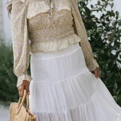 Dress Forum Angelica Ruffle Shirred Blouse