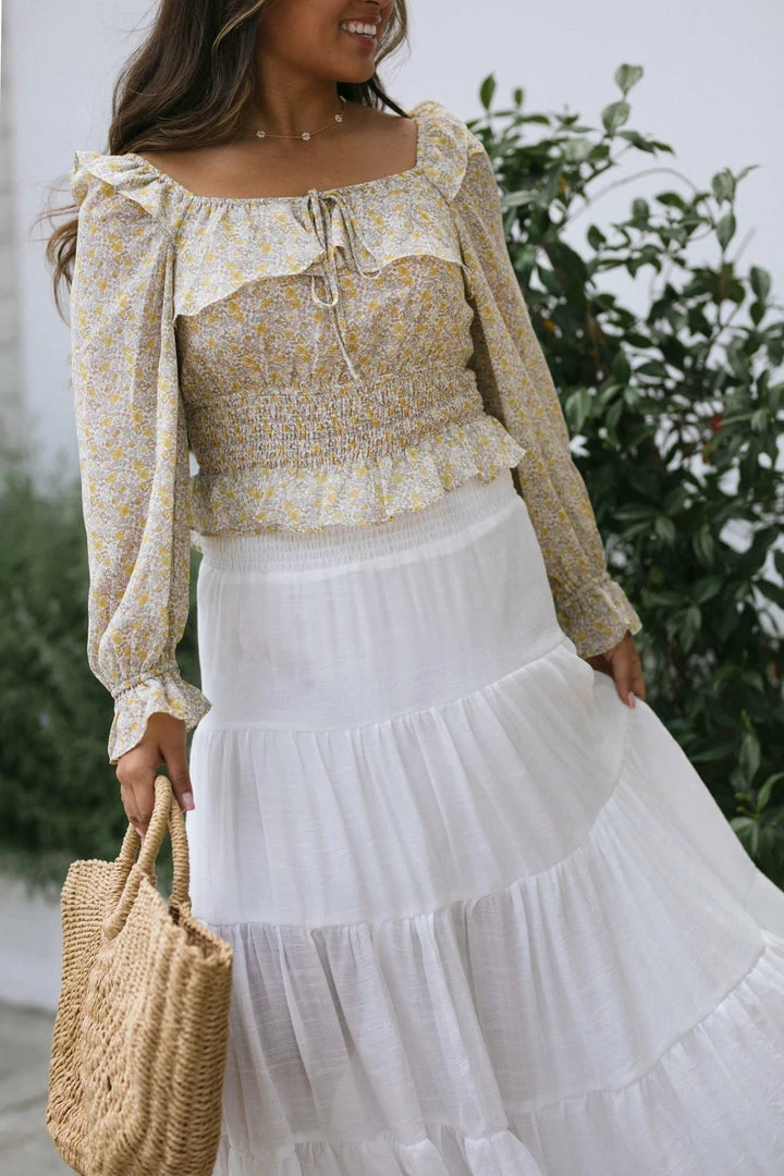 Dress Forum Angelica Ruffle Shirred Blouse