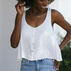 Final Touch Brynn Crinkled Tank Top Clothing