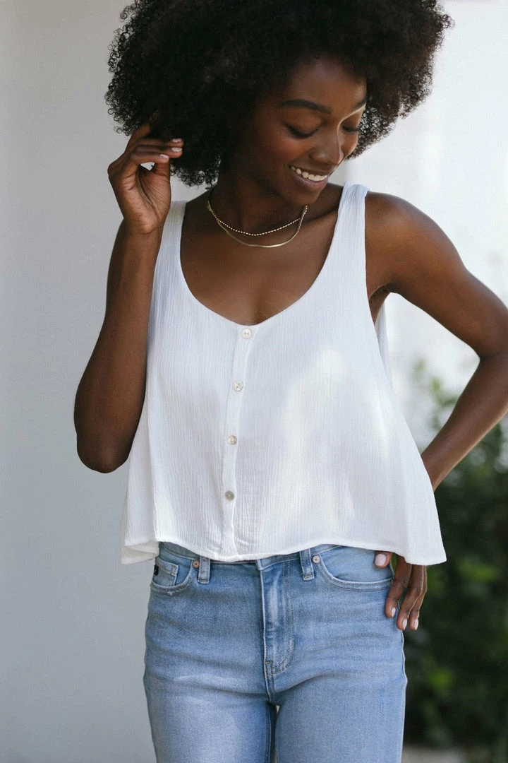 Final Touch Brynn Crinkled Tank Top Clothing