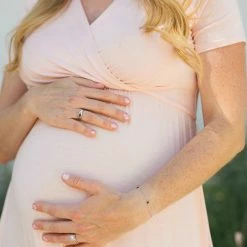 Hello Miz Maternity Celine Surplice Maxi Dress