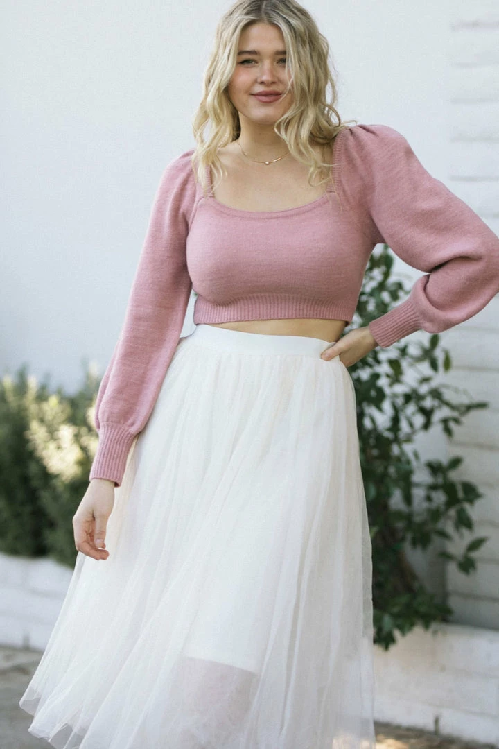 Mimosa Gloria Puff Sleeve Sweater Maternity Friendly