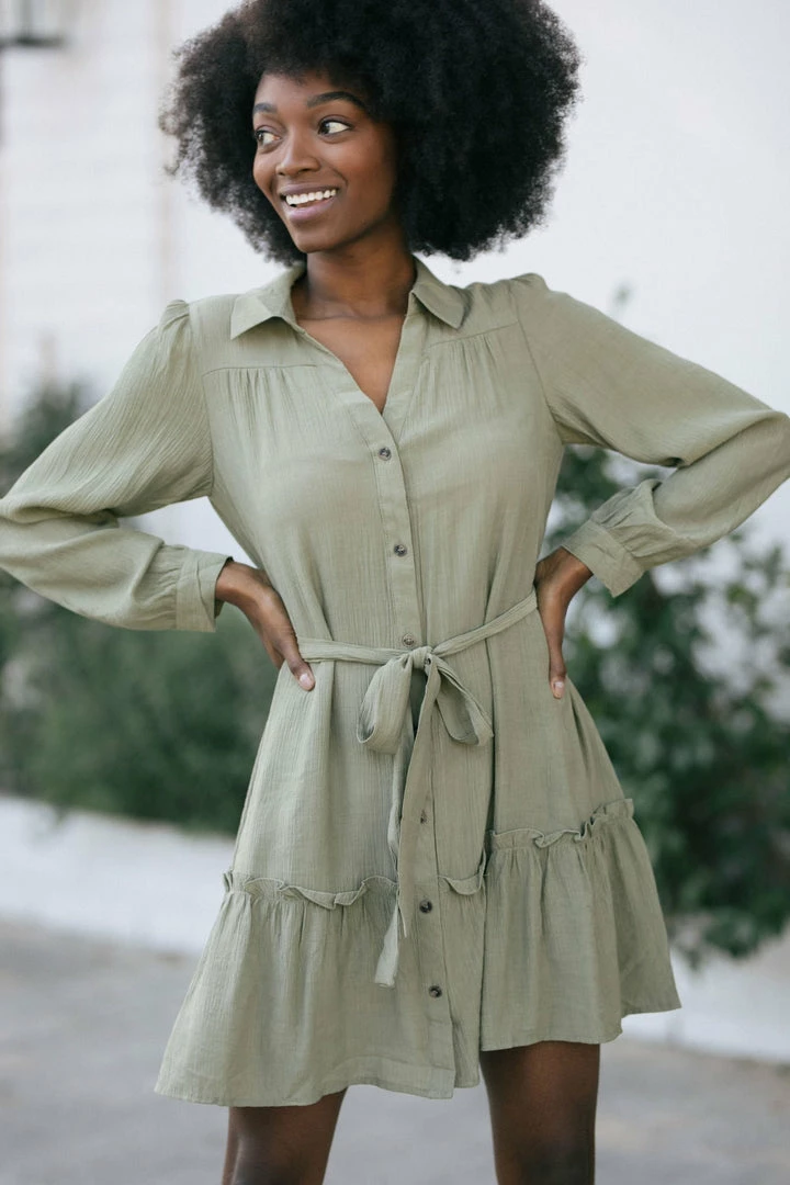 Blu Pepper Elaine Mini Shirt Dress Clothing