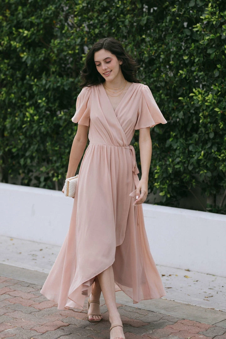 Soieblu Bridal Danielle Surplice Wrap Dress