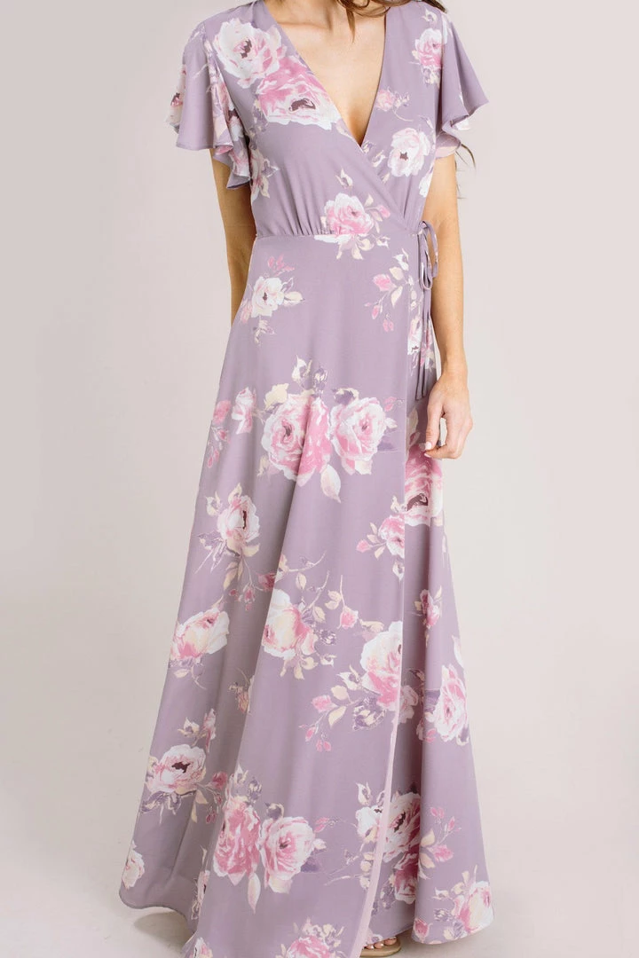 Everly Charlotte Floral Wrap Maxi Dress