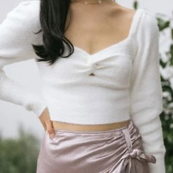 Lush Cindy Cropped Twist Sweater