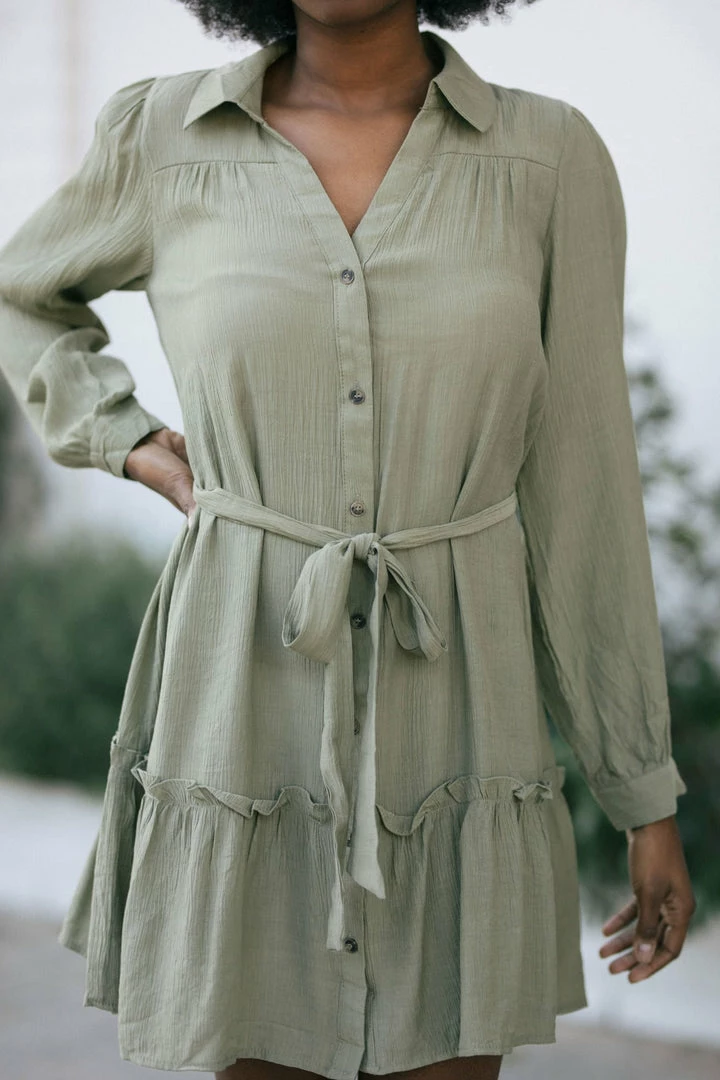 Blu Pepper Elaine Mini Shirt Dress Clothing