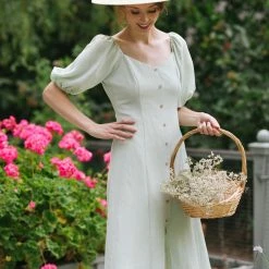 Aakaa Aspen Buttoned Midi Dress