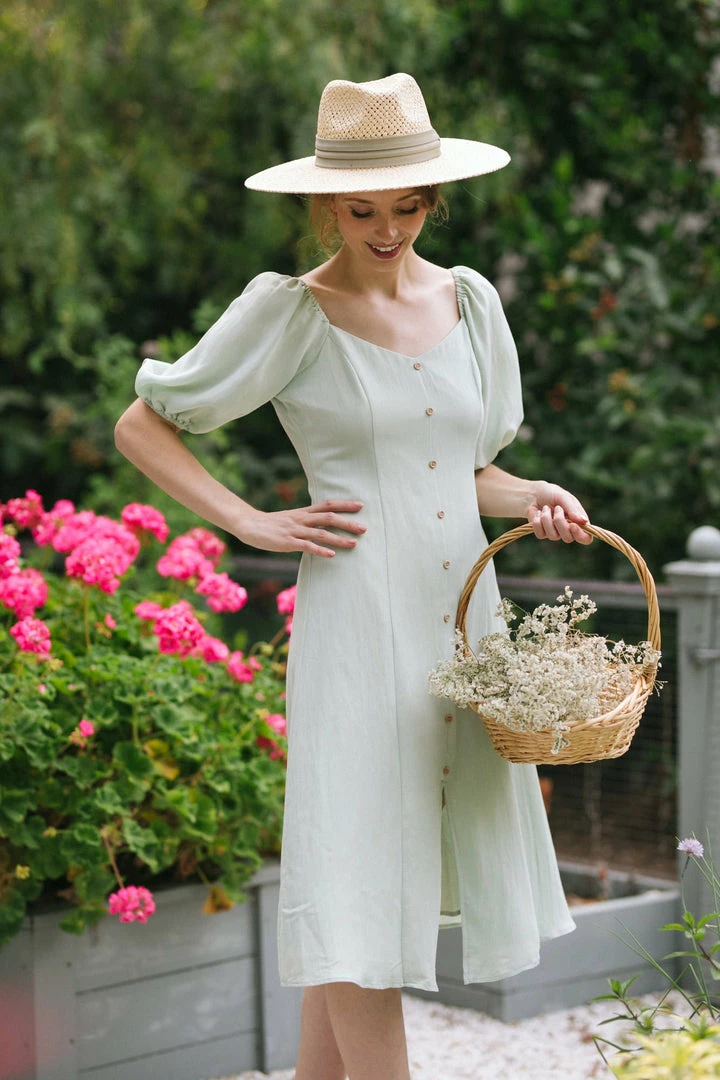 Aakaa Aspen Buttoned Midi Dress