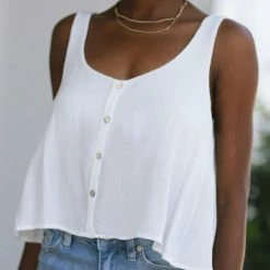 Final Touch Brynn Crinkled Tank Top Clothing