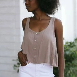 Final Touch Brynn Crinkled Tank Top Clothing