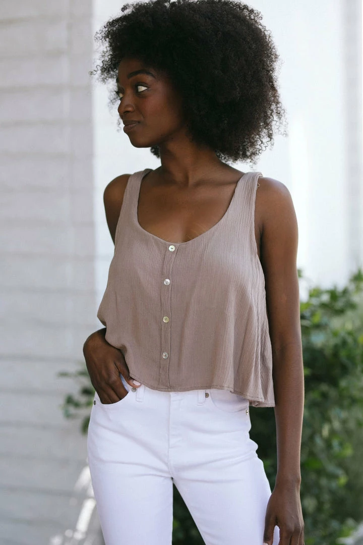 Final Touch Brynn Crinkled Tank Top Clothing