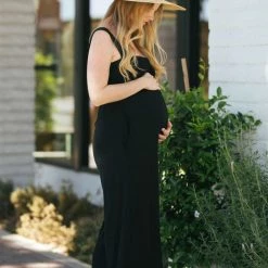 Hello Miz Maternity Darla Smocked Jumpsuit Maternity Friendly