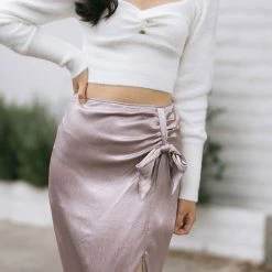 Lush Cindy Cropped Twist Sweater