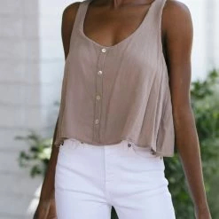 Final Touch Brynn Crinkled Tank Top Clothing