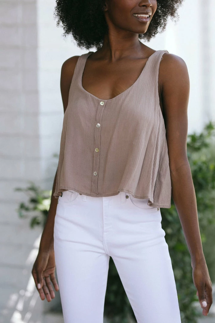 Final Touch Brynn Crinkled Tank Top Clothing