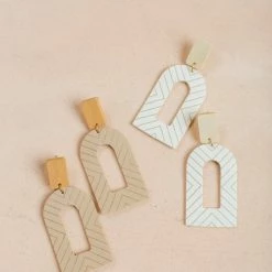 Fame Eunice Leather Arch Earrings Accessories