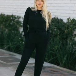 Hyfve Carina Cropped Crew Neck Sweater Clothing