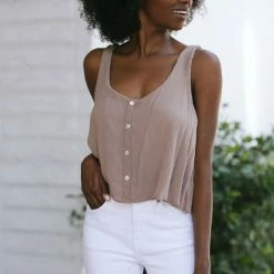 Final Touch Brynn Crinkled Tank Top Clothing