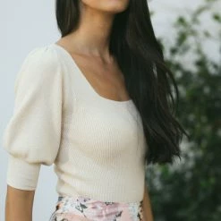 Moodie Marjorie Square Neck Knit Top