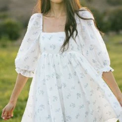 Storia Mimi Floral Puff Sleeve Mini Dress