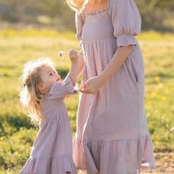 & Merci Maternity Friendly Joyce Smocked Midi Dress