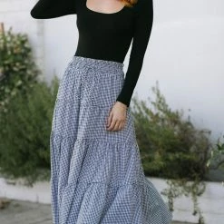 Hyfve Maternity Friendly Belle Tiered Gingham Skirt