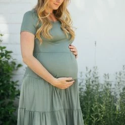 RK Apparel Maternity Kara Tiered Dress