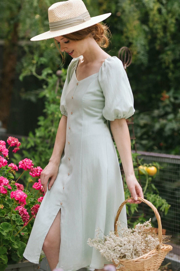 Aakaa Aspen Buttoned Midi Dress