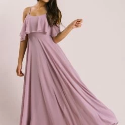 INA Bridal Petite Adele Ruffle Maxi Dress