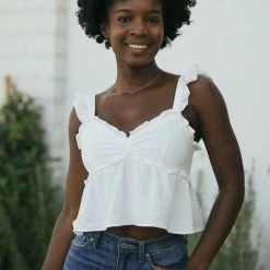 Timing Clothing Jordyn Ruffled Cropped Cami