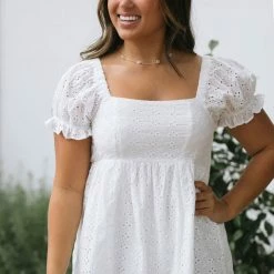 In Loom Brittany Babydoll Eyelet Top Clothing