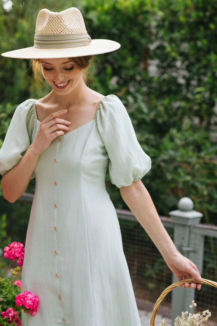 Aakaa Aspen Buttoned Midi Dress