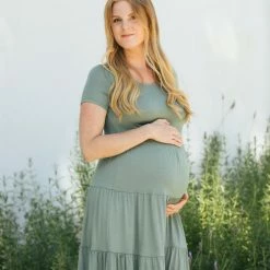 RK Apparel Maternity Kara Tiered Dress