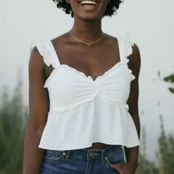 Timing Clothing Jordyn Ruffled Cropped Cami