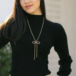 Skies Are Blue Work Essentials Hillary Mock Neck Sweater