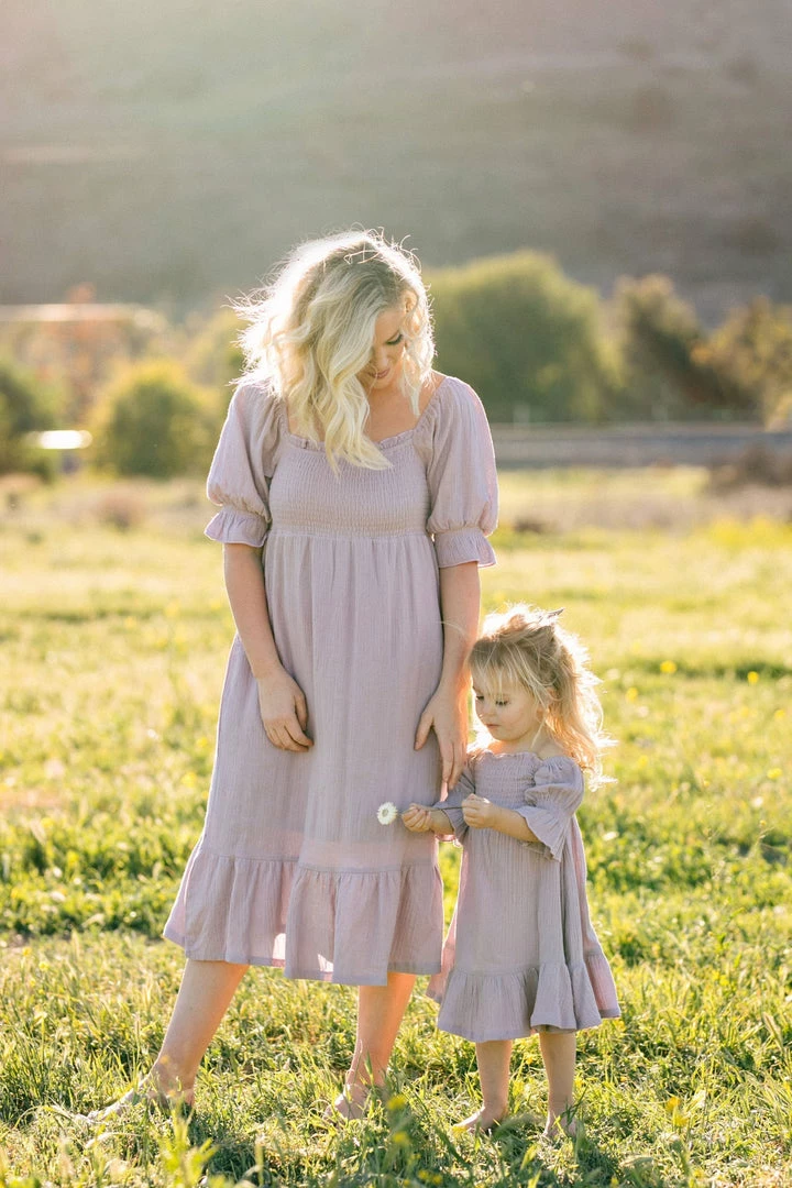 & Merci Maternity Friendly Joyce Smocked Midi Dress