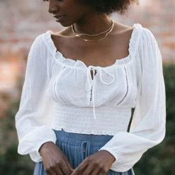 Lush Vicky Long Sleeve Cropped Top