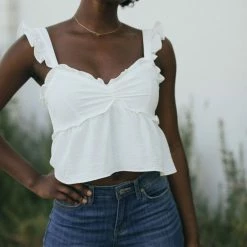 Timing Clothing Jordyn Ruffled Cropped Cami