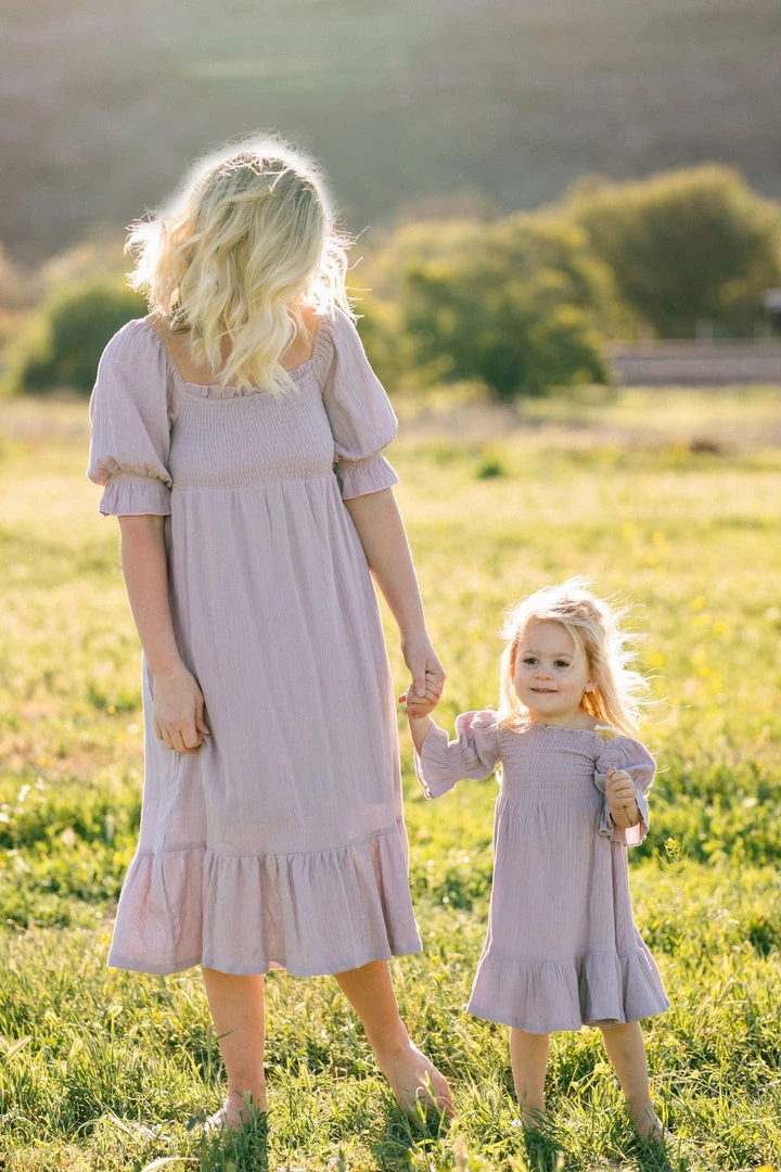 & Merci Maternity Friendly Joyce Smocked Midi Dress