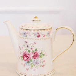 Coastline Imports Teaware & Teapots Rose Bouquet 5 Piece Tea Set