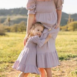 & Merci Maternity Friendly Joyce Smocked Midi Dress