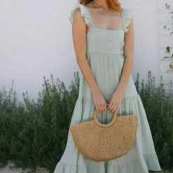 Blu Pepper Sara Buttoned Tiered Dress Clothing