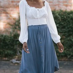 Lush Vicky Long Sleeve Cropped Top