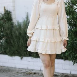 & Merci Ingrid Smocked Mini Dress Clothing