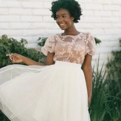 Shopirisbasic Bonnie Organza Puff Sleeve Blouse Clothing