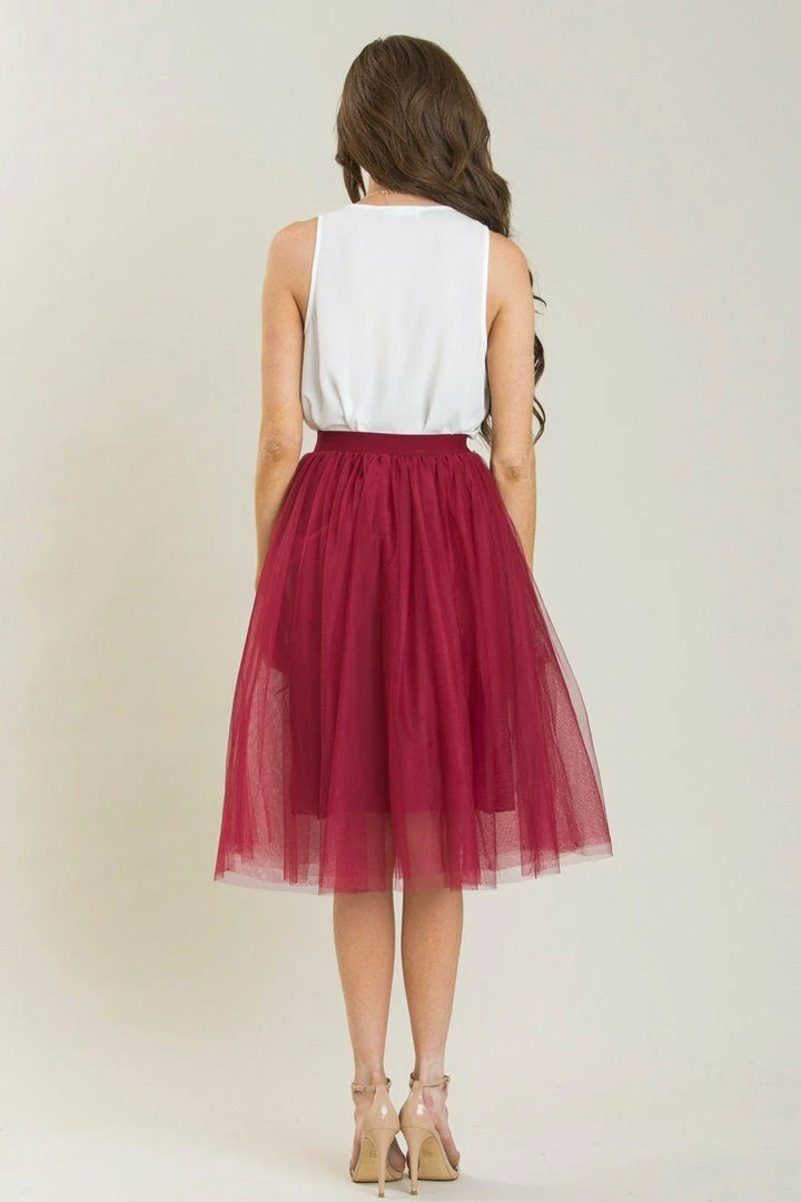 Esley Collection Eloise Tulle Midi Skirt Bridal