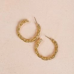Fame Emery Braided Hoop Earrings Accessories
