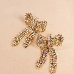 Joia Blake Crystal Bow Dangle Earrings Accessories